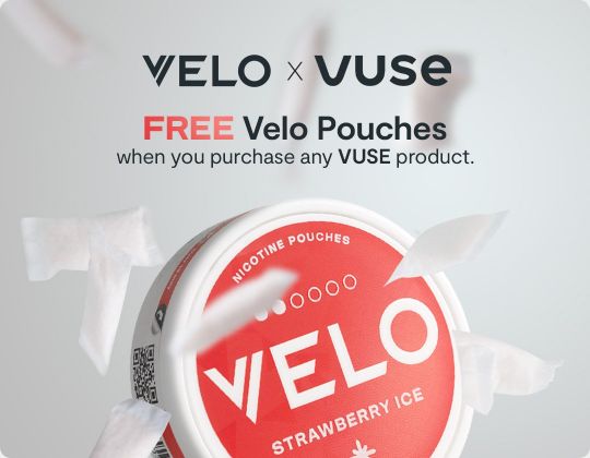 Free Pack of VELO with any Vuse product. 