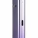 A close-up of the Vaporesso XROS 4 in Lilac Purple colour showing its USB-C type charging port