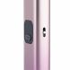 A close up of the Innokin Trine in Gold Pink Colour, showing the airflow control on the side and the fire button and screen on the front