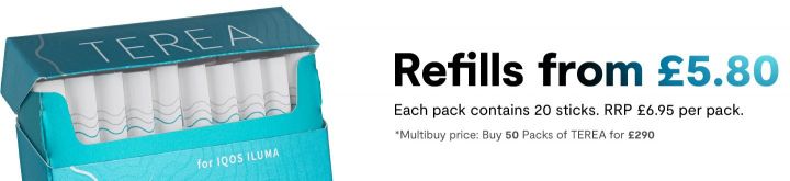 Refills from £5.80 for IQOS Iluma