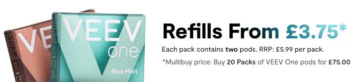 VEEV One Refills from £3.75 when bought in a multipack