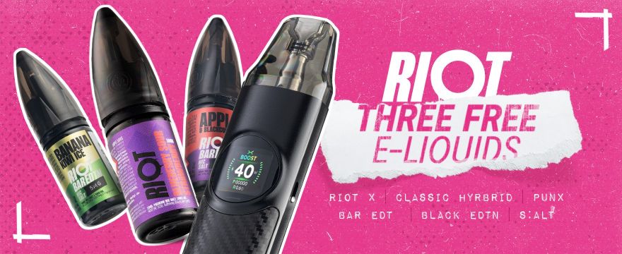 3 Free E-Liquids with selected kits