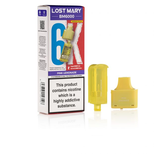 Lost Mary BM6000 Pink Lemonade pod & box