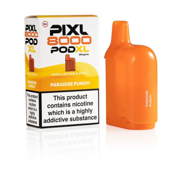 Pixl 8000 Paradise Punch pod and box