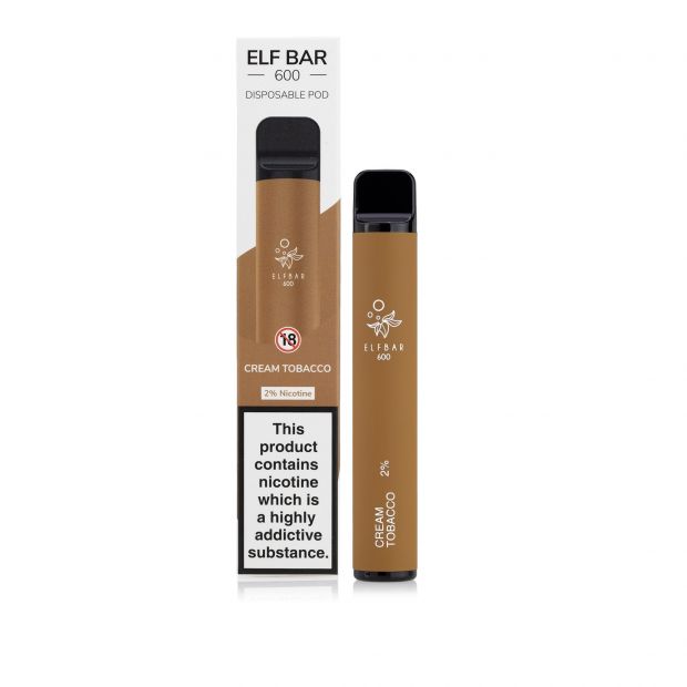 Cream Tobacco | ELF BAR 600 Disposable Vape | ET UK