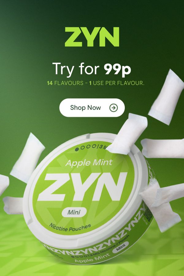 Advert for ZYN Nicotine Pouch for 99p