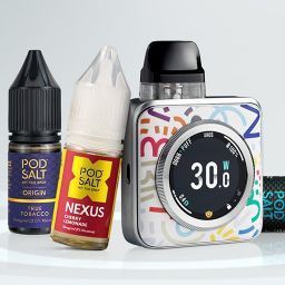 3 Free Pod Salt E-Liquids with selected kit