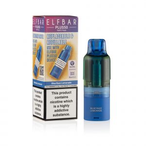 ELFBar-Plus50-Blue Razz Lemonade Pod & box
