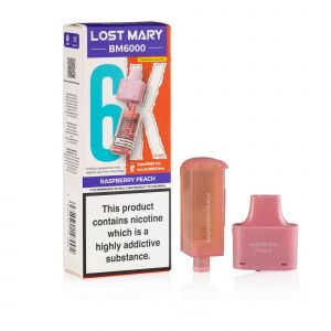 Lost Mary BM6000 Raspberry Peach Box and pods