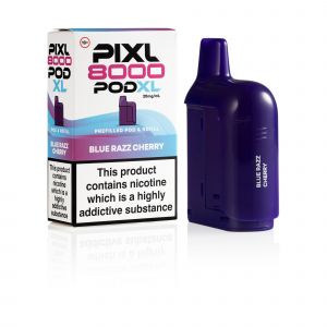 Pixl 8000 Blue Razz Cherry pod and box