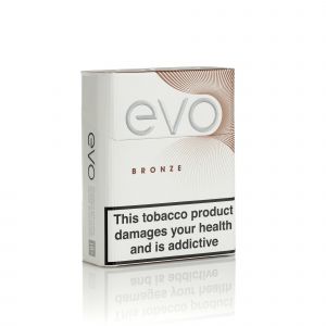 A closed pack of Ploom EVO Bronze sticks