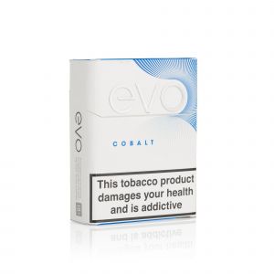 A closed pack of Ploom EVO Cobalt sticks