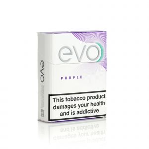 A closed pack of Ploom EVO Purple sticks