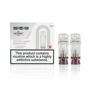 SKE Crystal Plus E-Liquid Pods and box Cotton Candy Bubblegum