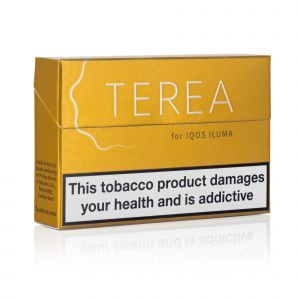 A closed pack of Terea Yellow Sticks