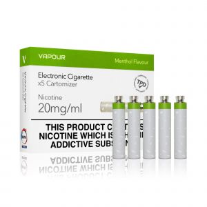 Vapourlites Menthol Flavour Cartomizer Refills with box