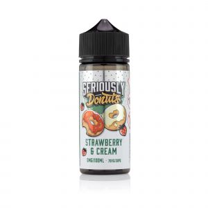 Doozy Vape Strawberry & Cream E-Liquid 100ml bottle front on