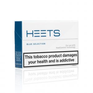 A closed pack of HEETS Blue sticks