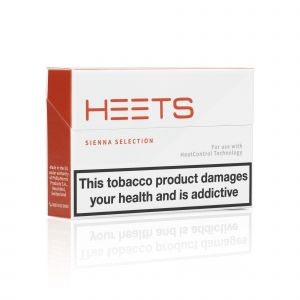 A closed pack of HEETS Sienna sticks