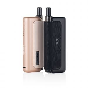 Two Joyetech eRoll Slim full kits side-by-side: Black and Gold colours