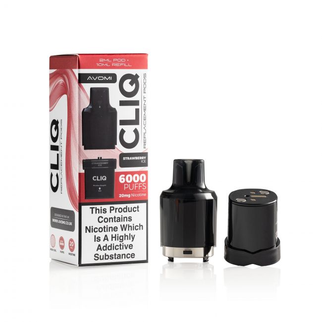 Avomi Cliq Strawberry Ice Pods & Box