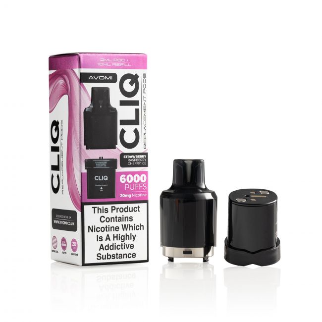 Avomi Cliq Strawberry Raspberry Cherry Ice Pods