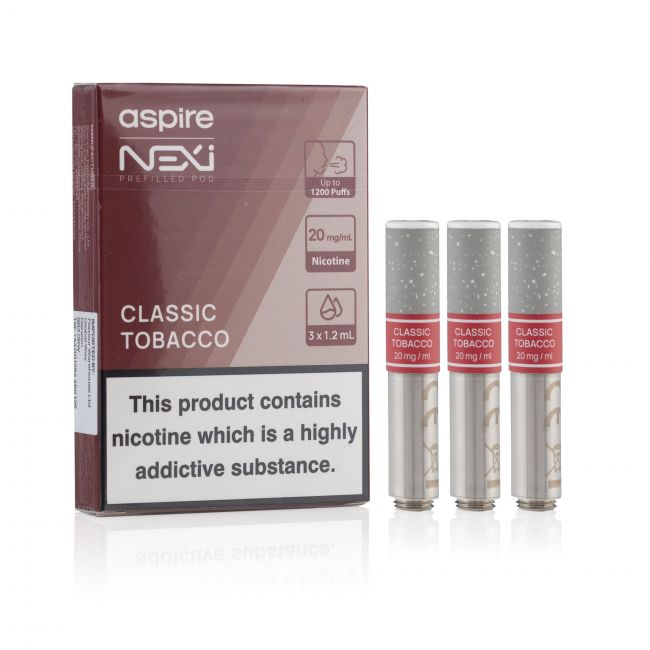 Classic Tobacco Nexi One Cartridges and box