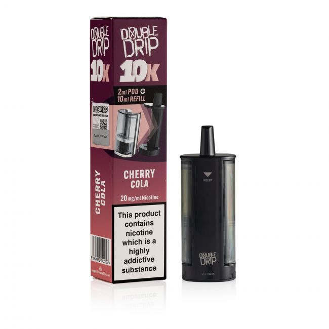 Double Drip 10K Cherry Cola pod & box