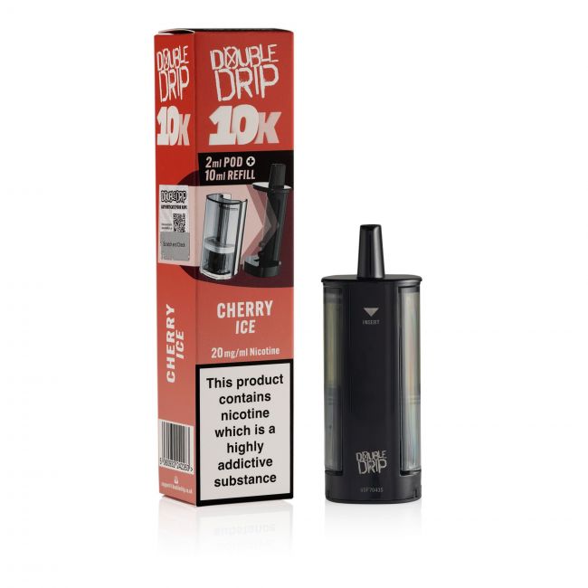 Double Drip 10K Cherry Ice pod & box