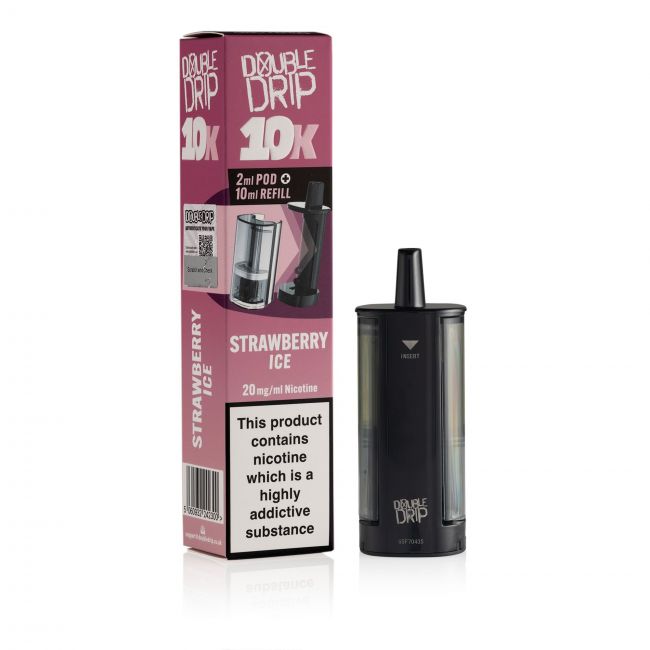 Double Drip 10K Strawberry Ice pod & box