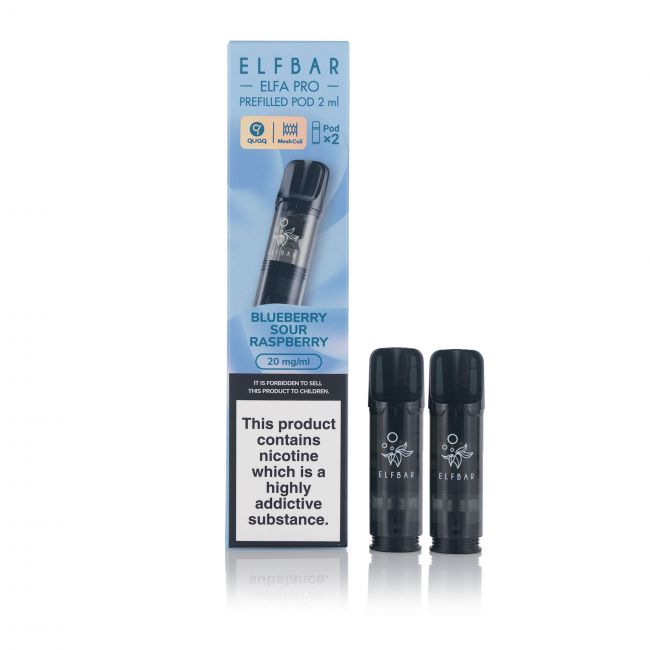 ELFA PRO Blueberry Sour Raspberry Box and Pods