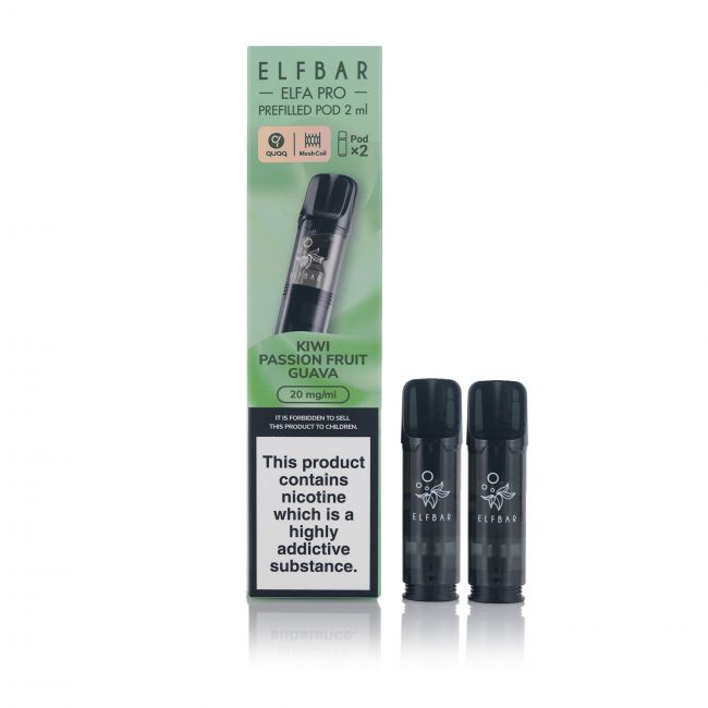 ELFA PRO Kiwi Passion Fruit Guava Box and Pods