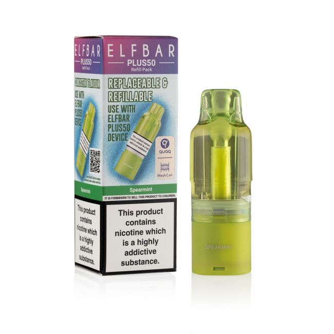 ELFBar-Plus50-Spearmint Pod & box