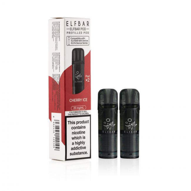 Elf Bar 600 Cherry Ice Pods & box