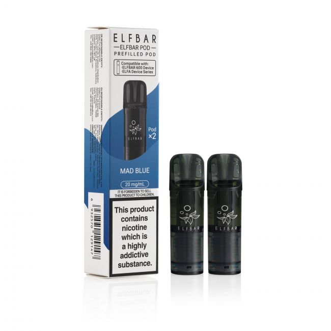 Elf Bar 600 Mad Blue Pods & box