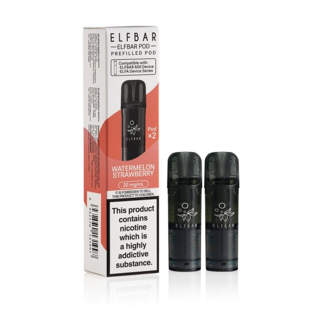 Elf Bar 600 Watermelon Strawberry Pods & box