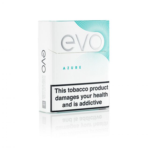 A closed pack of Ploom EVO Azure sticks