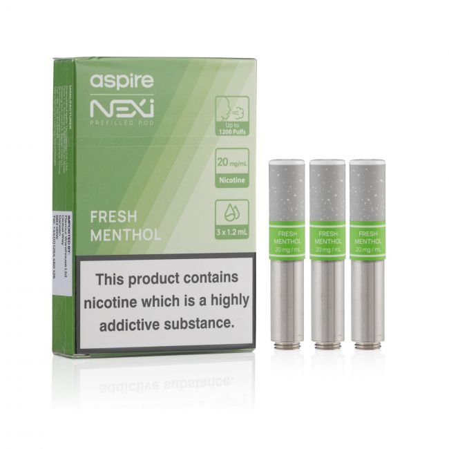Fresh Menthol Nexi One Cartridges and box