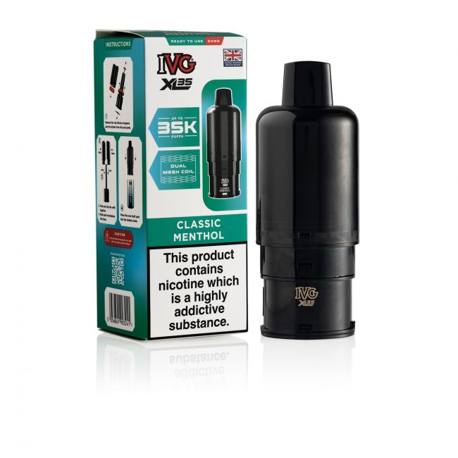 IVG XL35 Classic Menthol pod & box