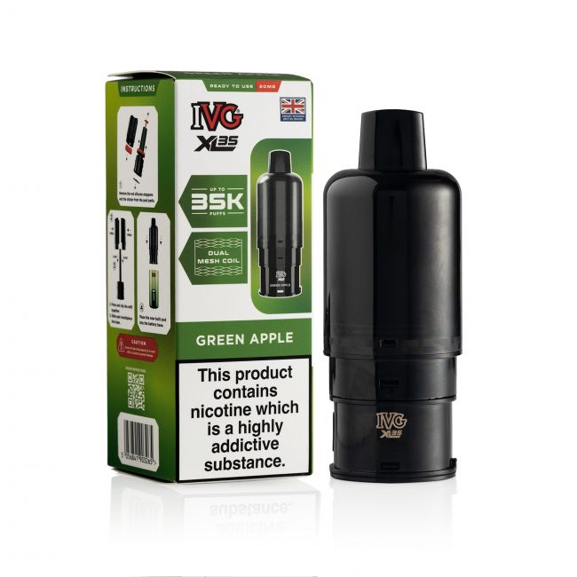 IVG XL35 Green Apple pod & box