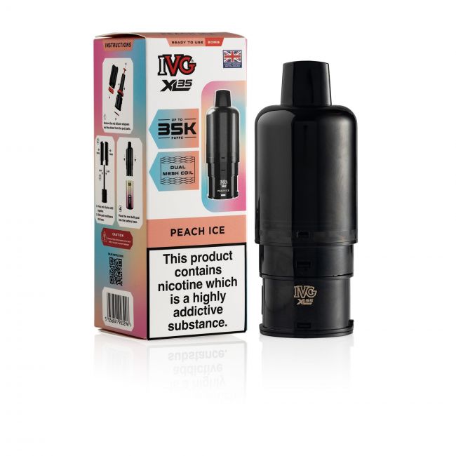 IVG XL35 Peach Ice pod & box