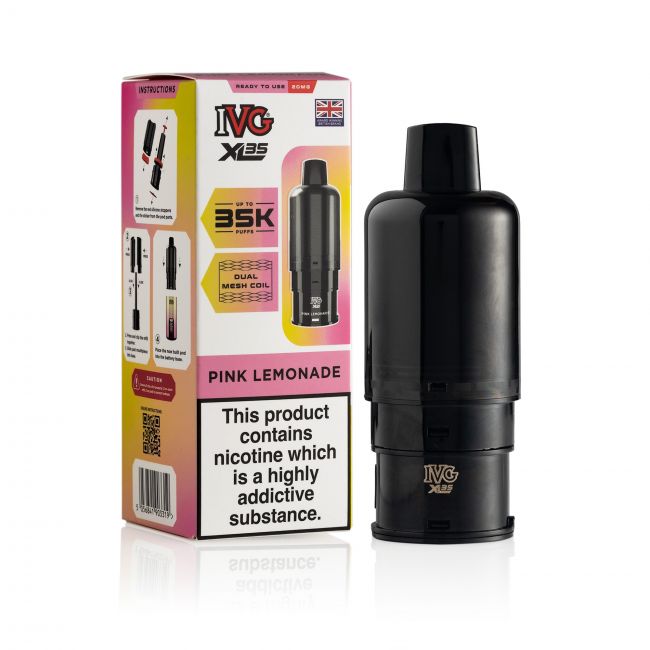 IVG XL35 Pink Lemonade pod & box