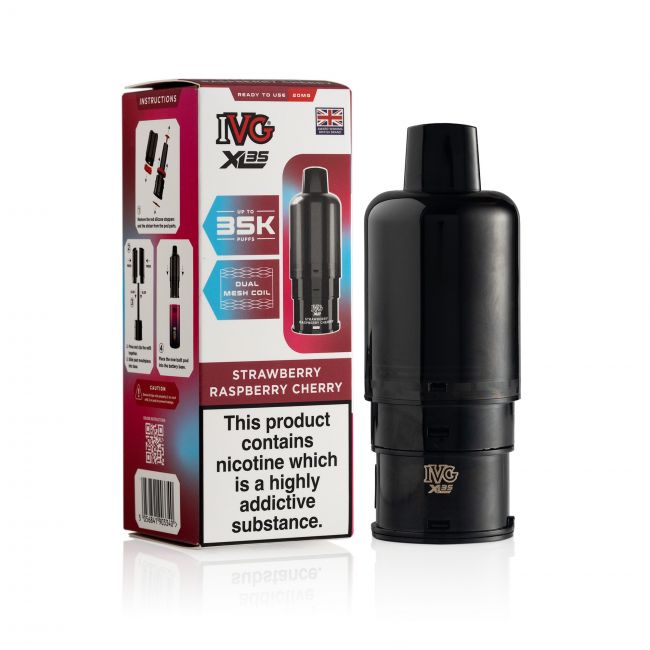 IVG XL35 Strawberry Raspberry Cherry pod & box