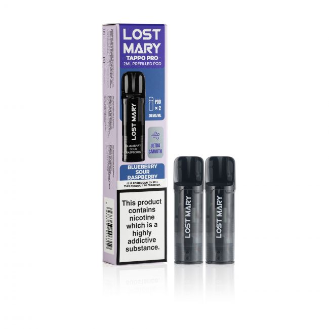 Lost Mary Tappo E-Liquid Box and Pods Blueberry Sour Raspberry