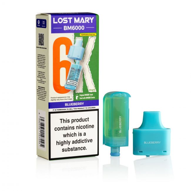 Lost Mary BM6000 Blueberry Pod & Box