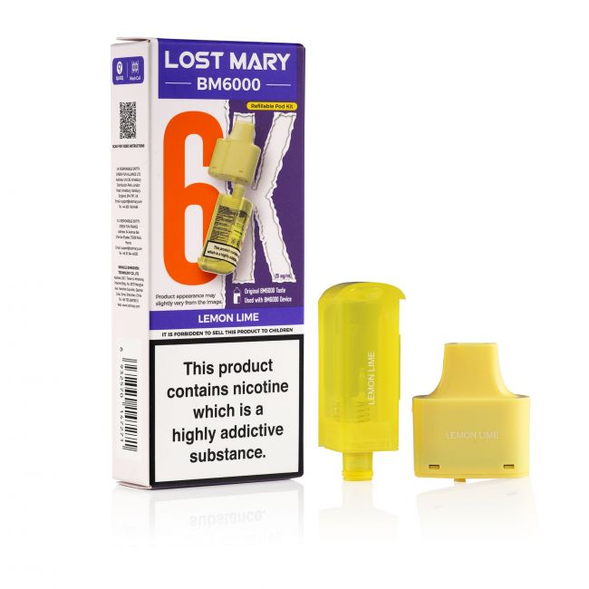 Lost Mary BM6000 Lemon Lime Box and pod