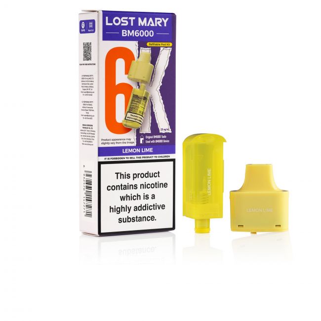 Lost Mary BM6000 Lemon Lime Box and pod