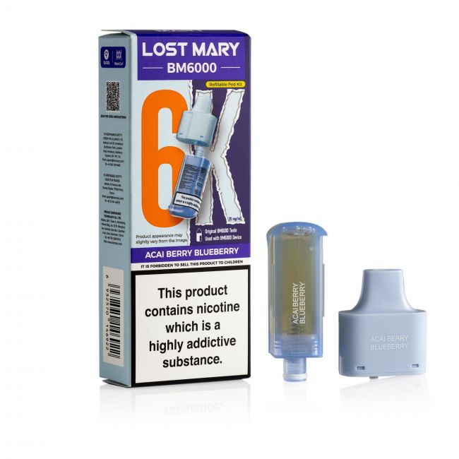 Lost Mary BM6000 Acai Berry Blueberry pods