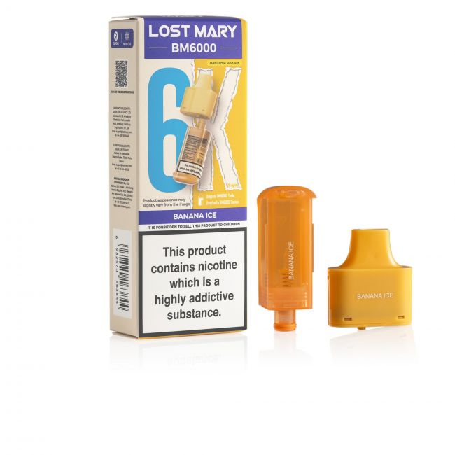Lost Mary BM6000 Banana Ice pod & box 