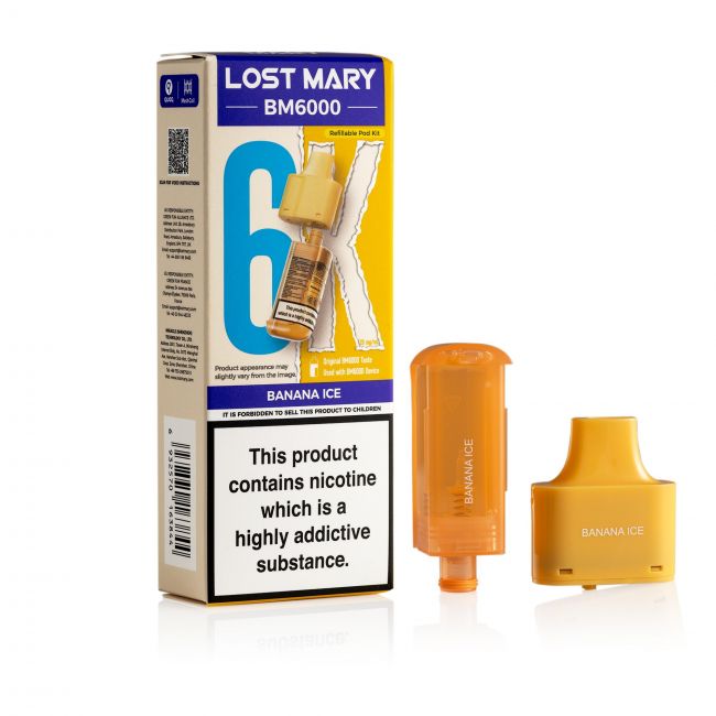 Lost Mary BM6000 Banana Ice pod & box 